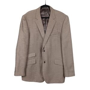 Madison Mens 48R Brown Houndstooth Two Button Blazer Sport Coat Jacket‎